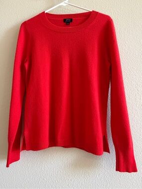 J. Crew Women's Red Crewneck Sweater Small